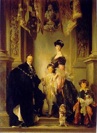 John Singer Sargent Portrait of the 9th Duke of Marlborough with his family France oil painting art